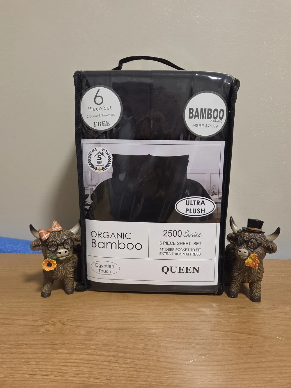 Bamboo Queen Sheet Set - Black